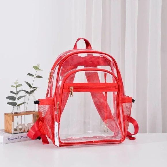 Fashion City | Bags | Clear Stadium Backpack With Red Trim  display picture 3